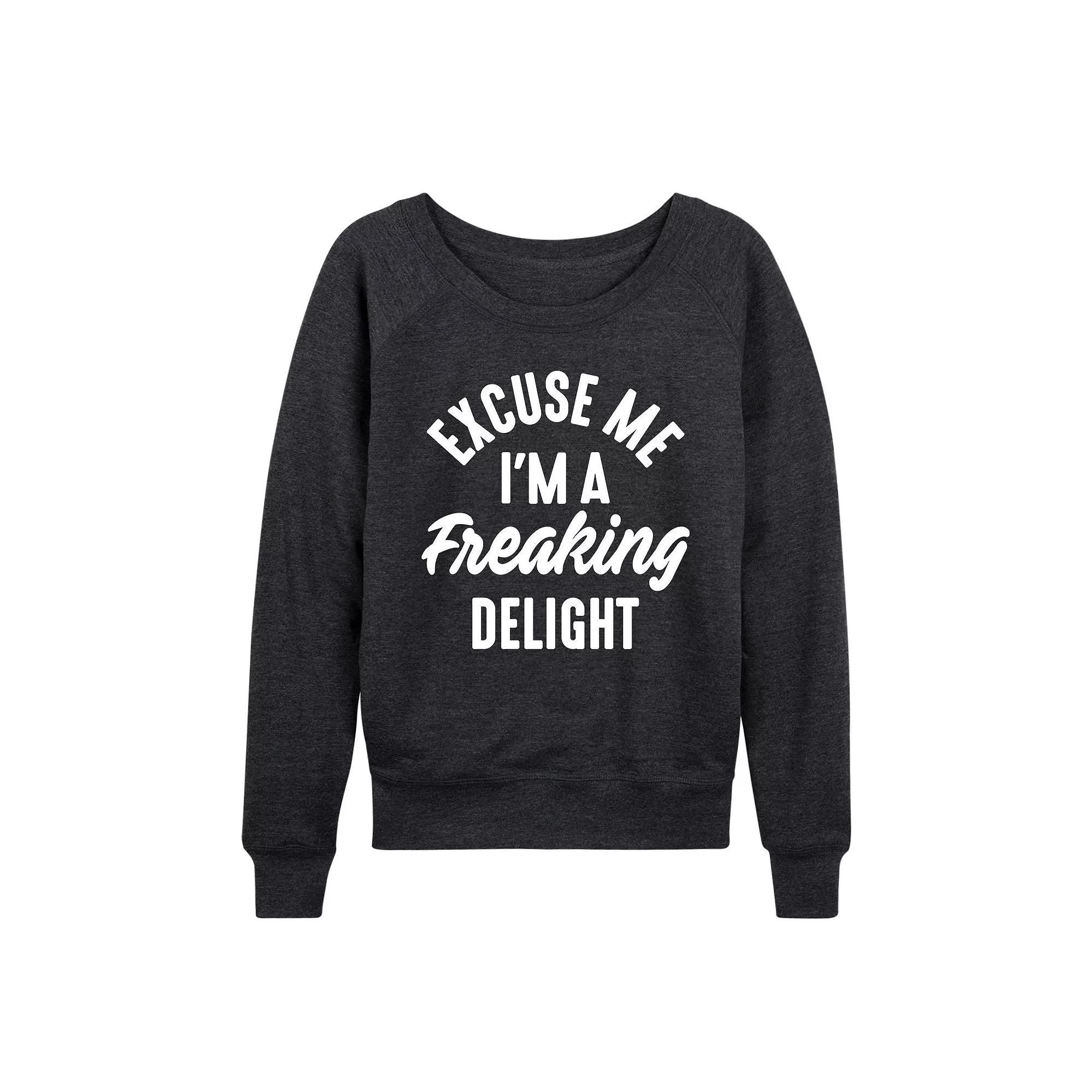 Women's A Freaking Delight French Terry Long Sleeve Tee, Girl's,  Product Image