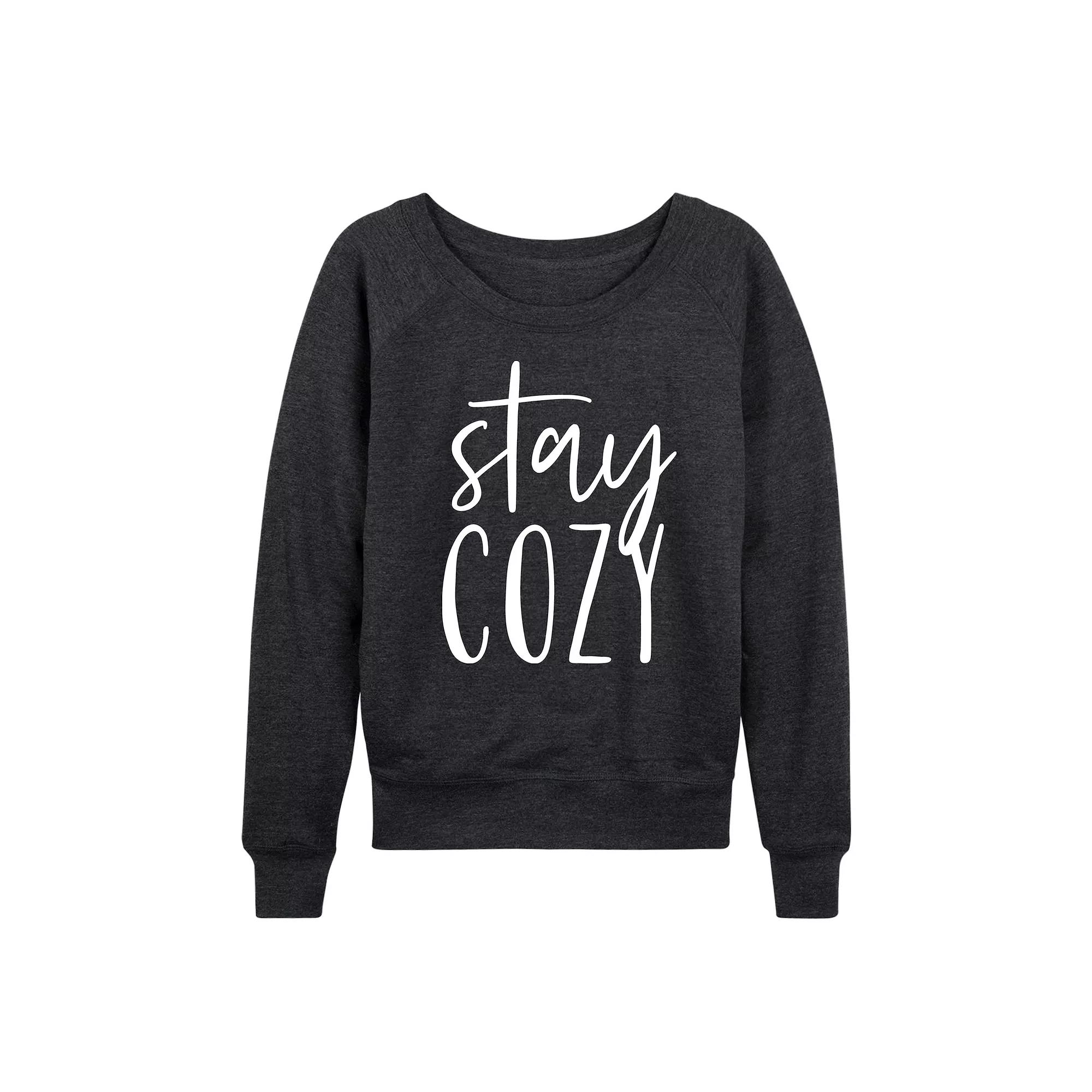 Women's Stay Cozy French Terry Long Sleeve Tee, Girl's,  Product Image