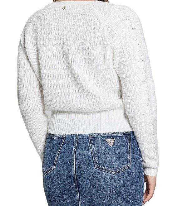 Guess Surplice Cable Kellie Sweater Product Image