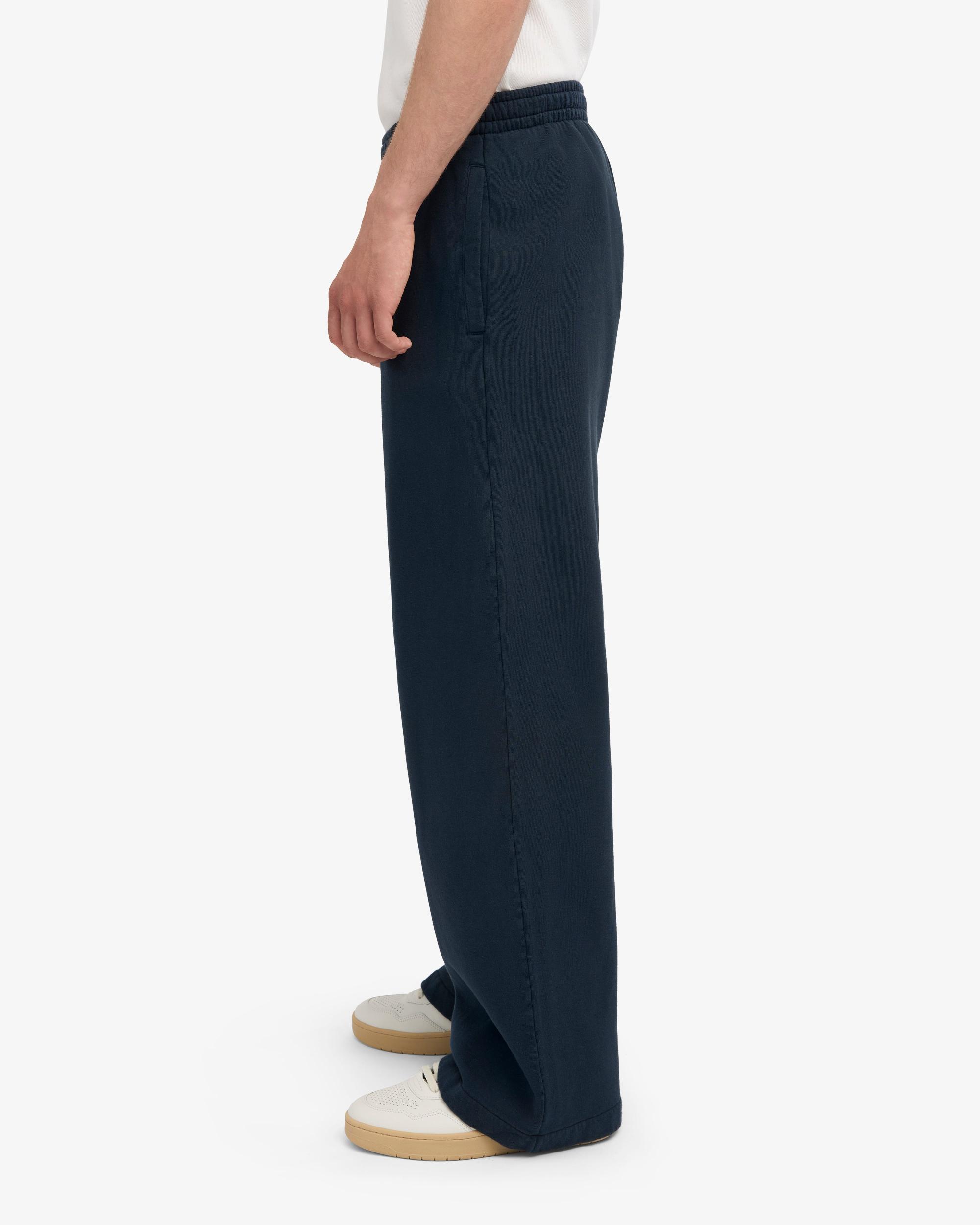 Organic Straight Leg Sweatpants - Navy Blue Product Image
