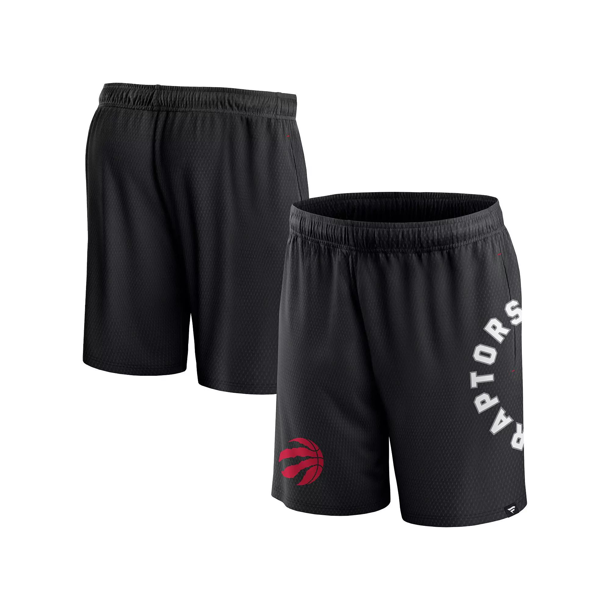 Men's Fanatics Branded Black Toronto Raptors Post Up Mesh Shorts,  Product Image