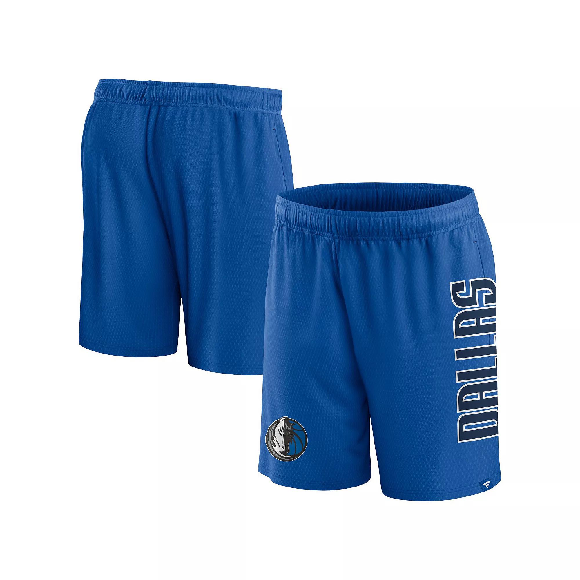 Men's Fanatics Branded Blue Dallas Mavericks Post Up Mesh Shorts,  Product Image