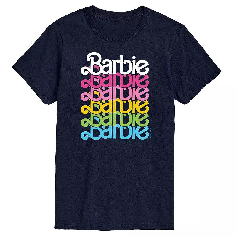 Men's Barbie Logo Rainbow Graphic Tee,  Product Image