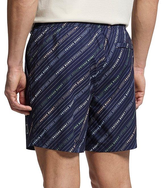 Psycho Bunny 5.75#double; Inseam Renmark Print Swim Trunks Product Image
