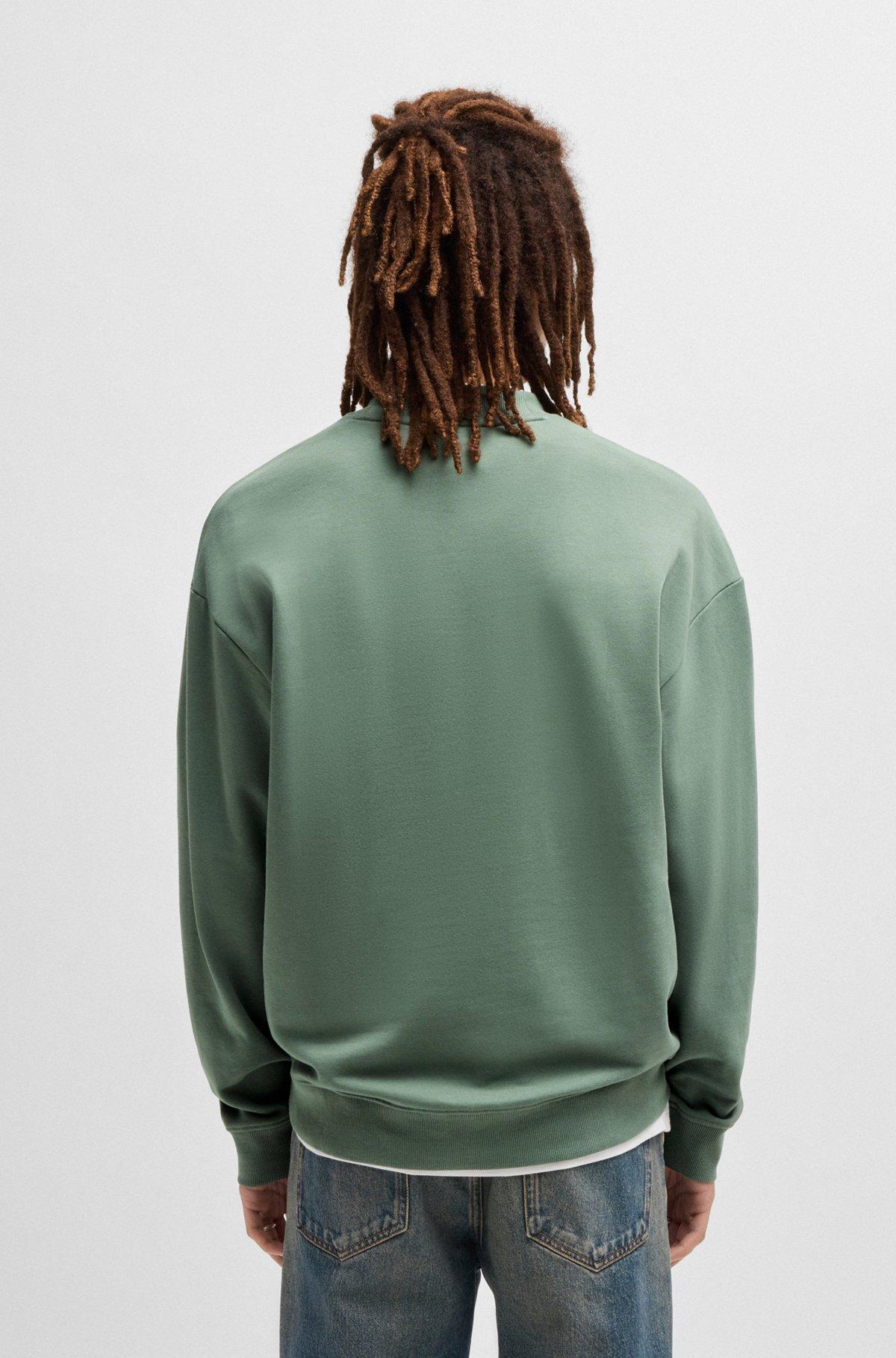 Relaxed-fit sweatshirt in cotton terry with sleeve logo Product Image