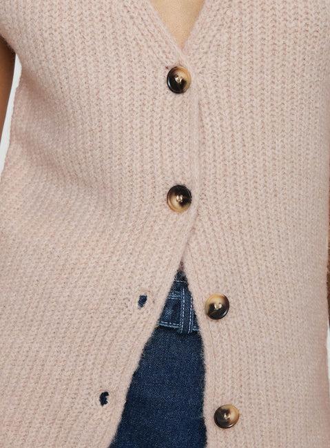 Nowah Knit Vest Beige Product Image