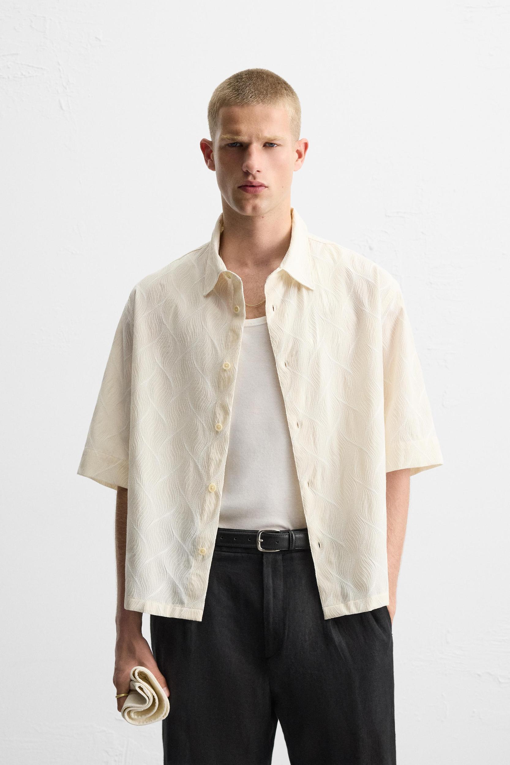 WAVY EMBROIDERED SHIRT Product Image