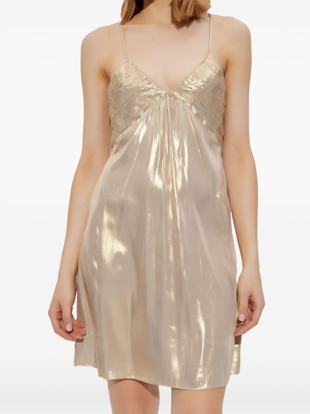 metallic-effect mini dress Product Image