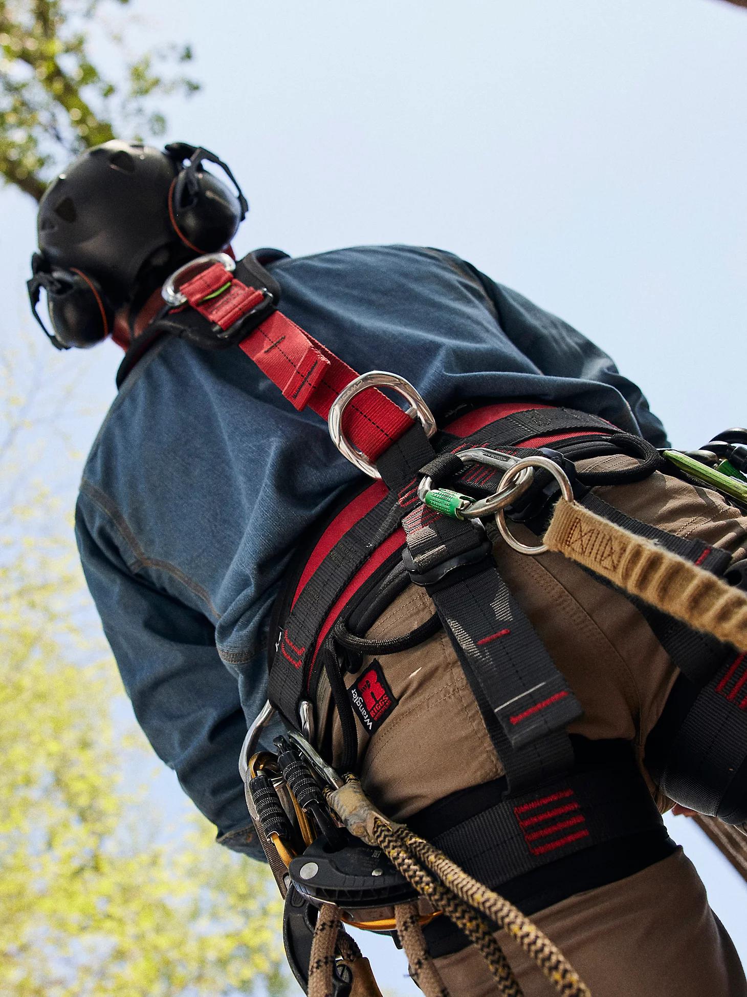 Wrangler® RIGGS Workwear® Long Sleeve Button Down Solid Denim Work Shirt | Men's SHIRTS | Wrangler® Product Image