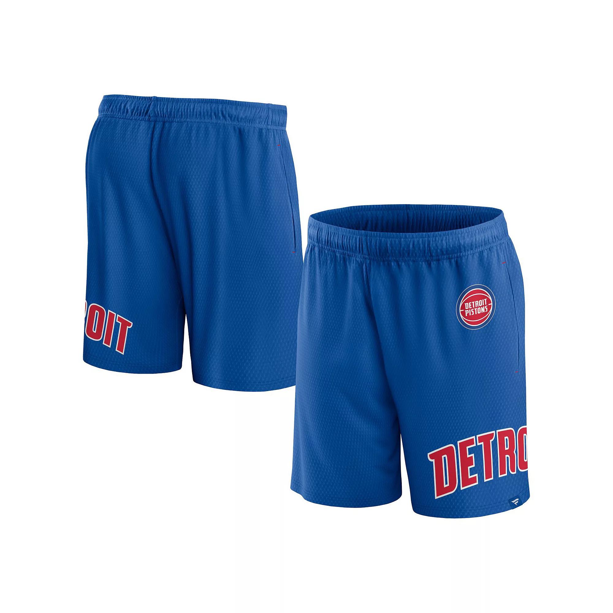 Men's Fanatics Branded Blue Detroit Pistons Free Throw Mesh Shorts, Size: Medium, Pis Blue Product Image