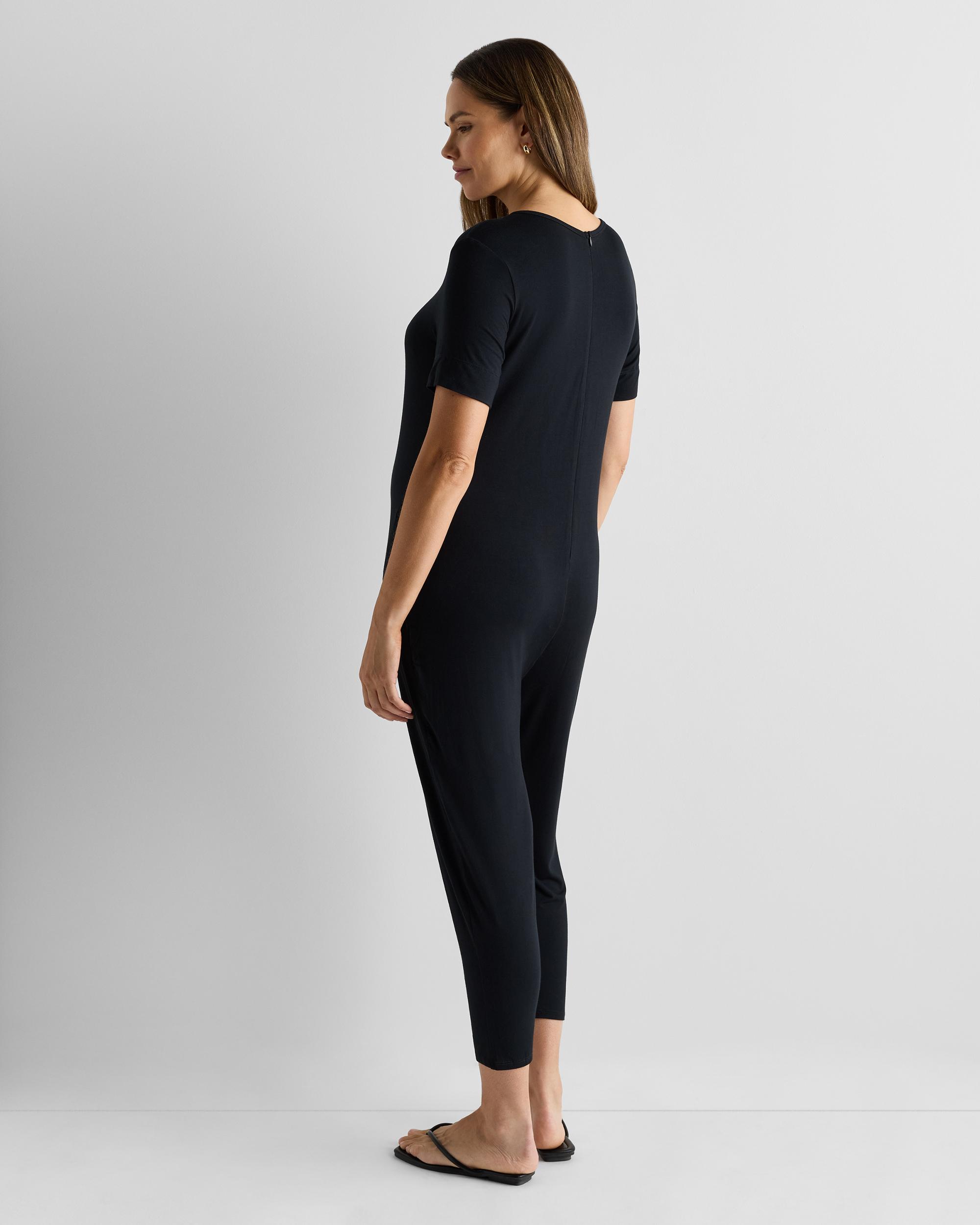 Quince | Women's Bamboo Jersey Maternity Everyday Jumpsuit Product Image