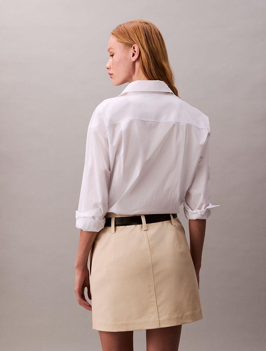 Cotton Chino Mini Skirt  Product Image