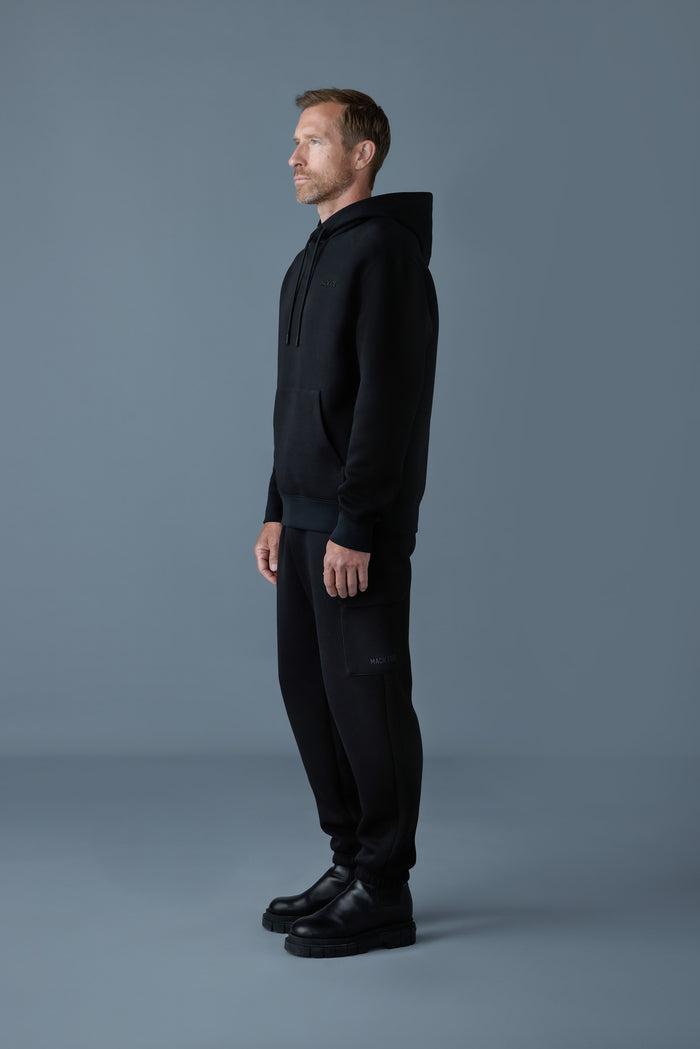 Mackage Krystian Double-Face Jersey Hoodie- Black Product Image