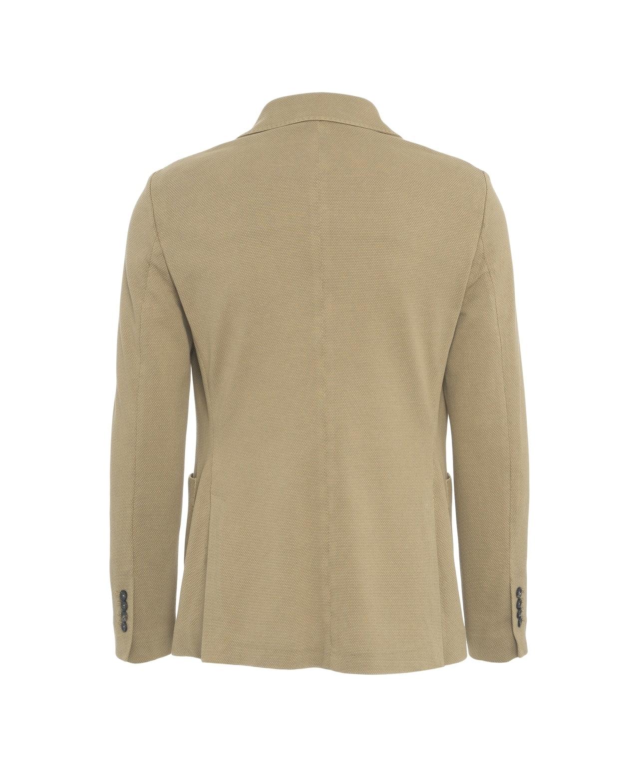 Double-breasted blazer in oxford Product Image