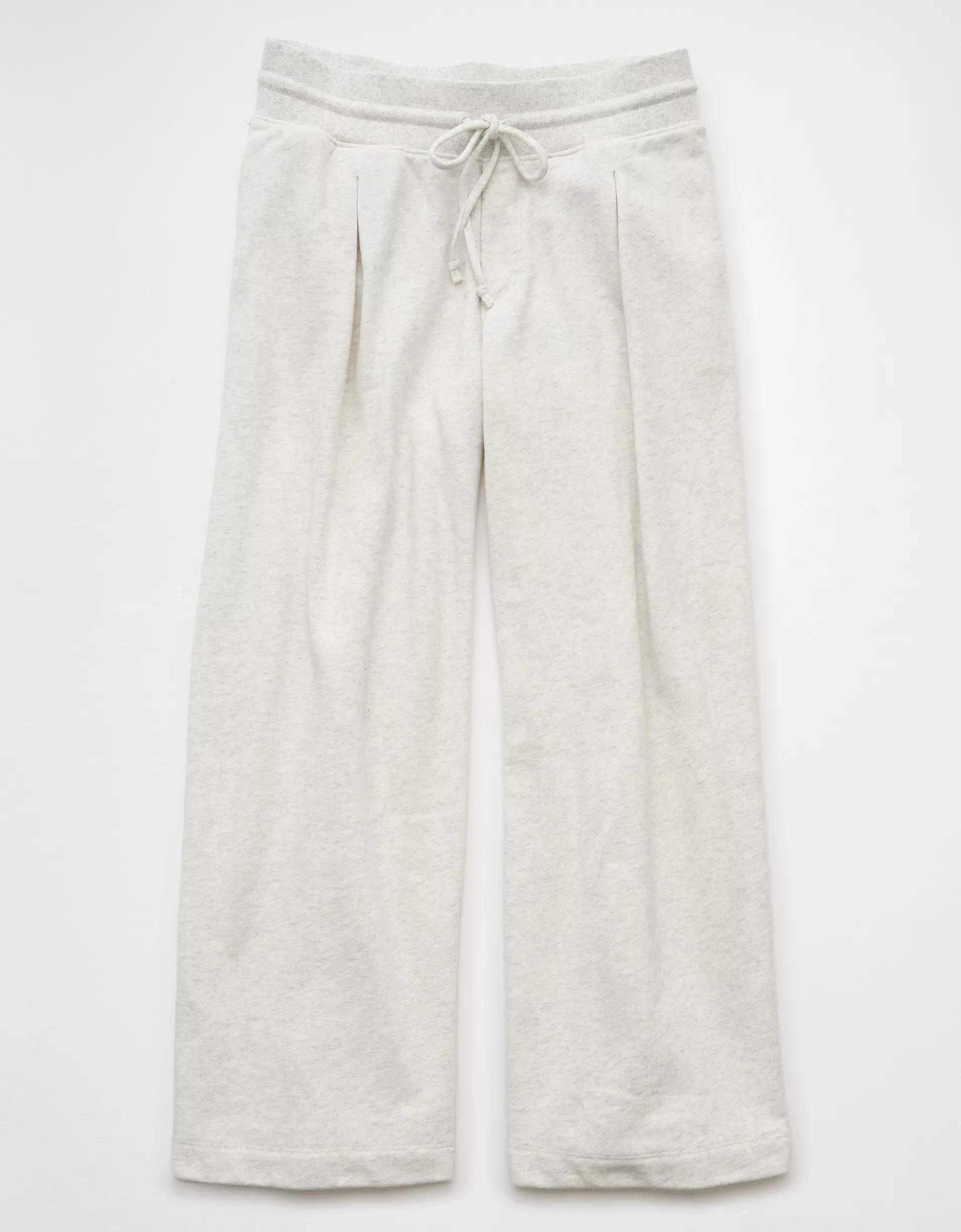 AE Fleece Wide-Leg Sweatpant Trouser Product Image