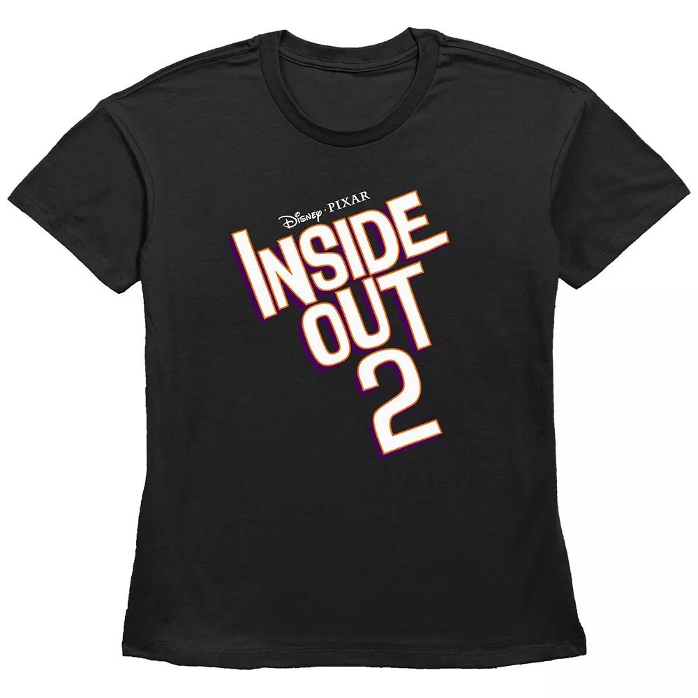 Disney / Pixar's Inside Out 2 Title Women's Graphic Tee, Size: XS, Black Product Image