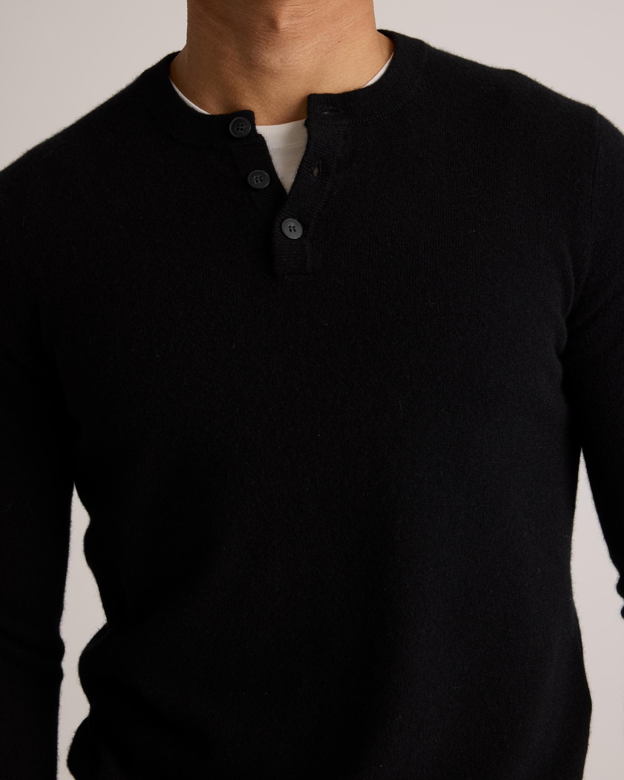 Quince | Men's Mongolian Cashmere Henley Sweater Product Image