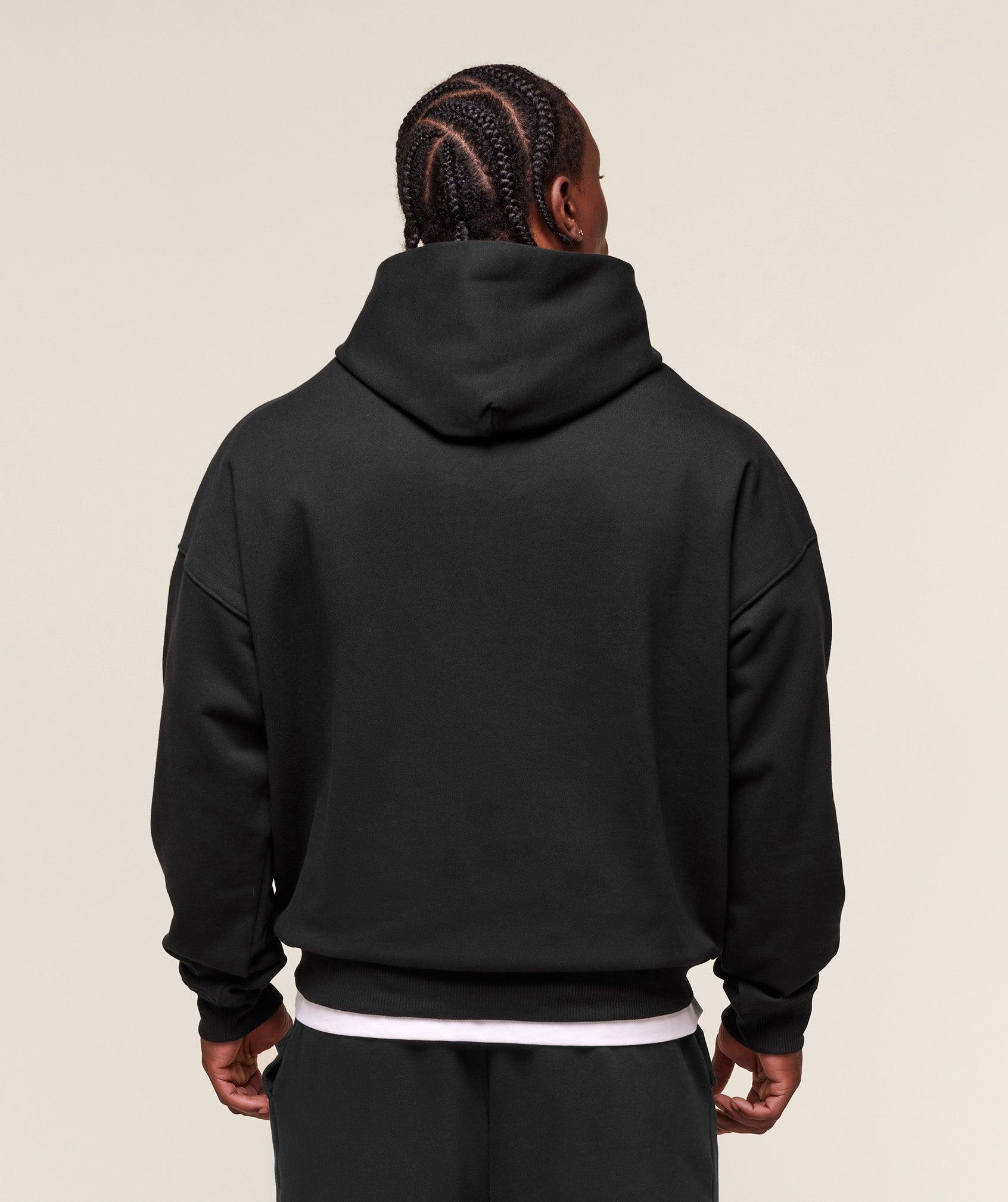 Gymshark Pocket Graphic Hoodie - Black Male Product Image