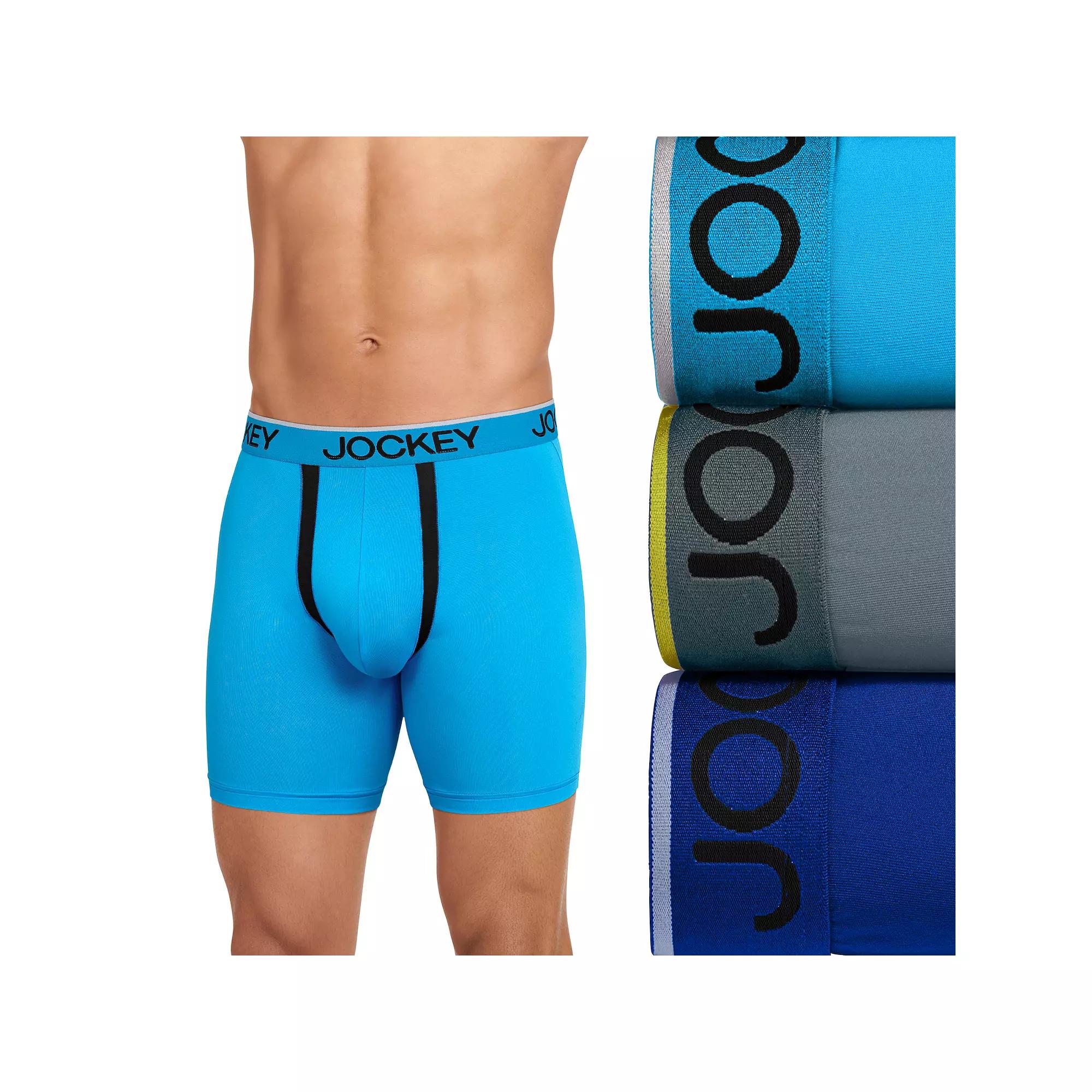 Men's Jockey 3-Pack Chafe Proof Pouch Microfiber 6" Boxer Brief,  Product Image