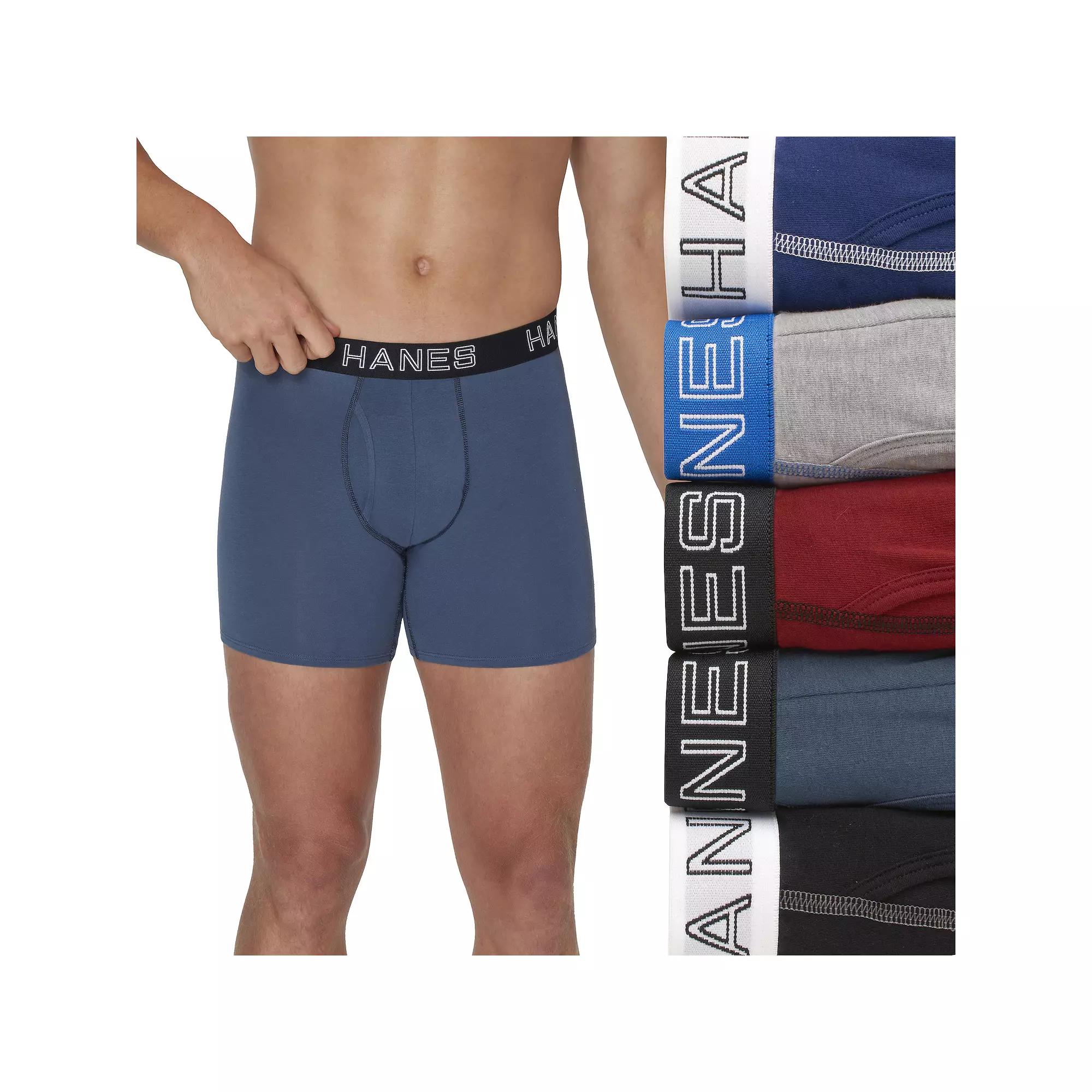 Men's Hanes® 5 Pack Ultimate Stretch Moisture Wicking Boxer Brief Underwear,  Product Image
