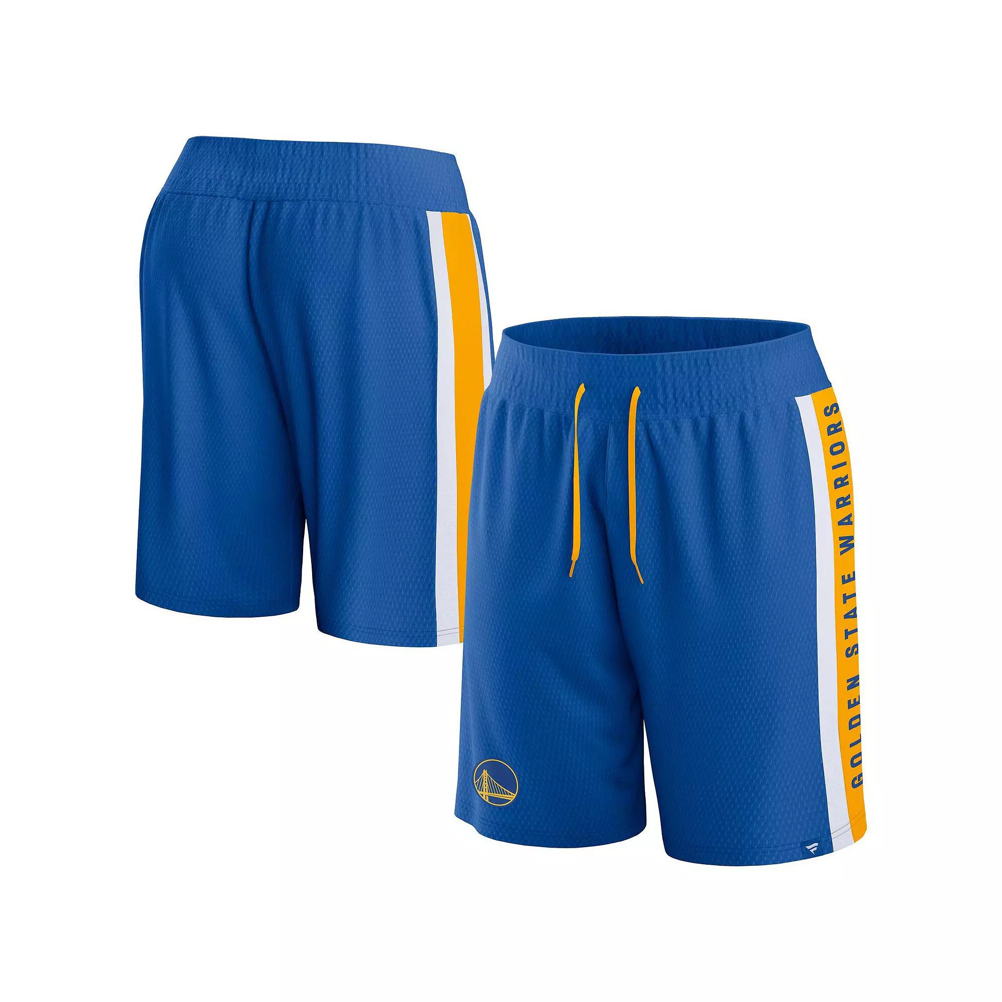 Men's Fanatics Branded Royal Golden State Warriors Referee Iconic Mesh Shorts,  Product Image