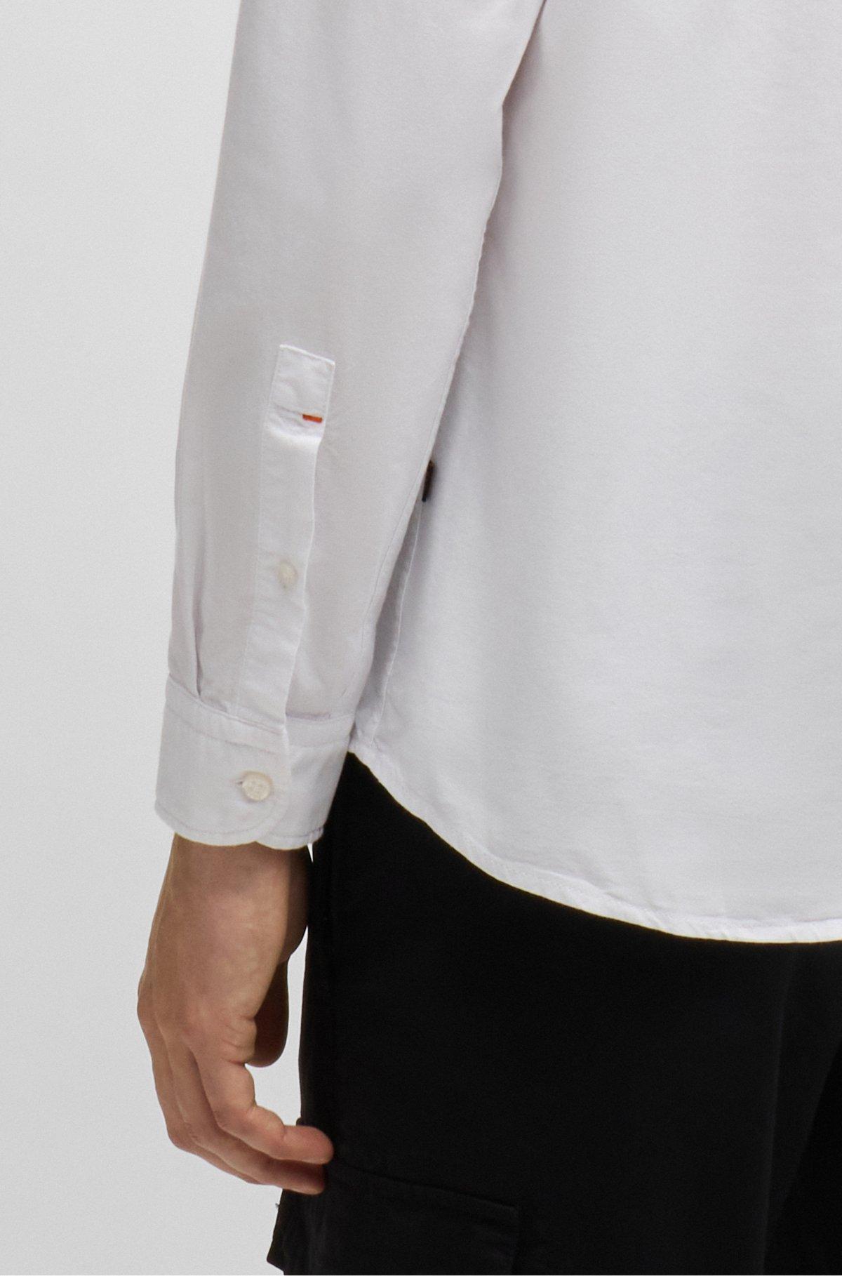 BOSS - Button-down regular-fit shirt in Oxford cotton - White Product Image