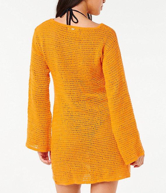 Rip Curl Neon Isles Long Sleeve Crocheted Dress Product Image