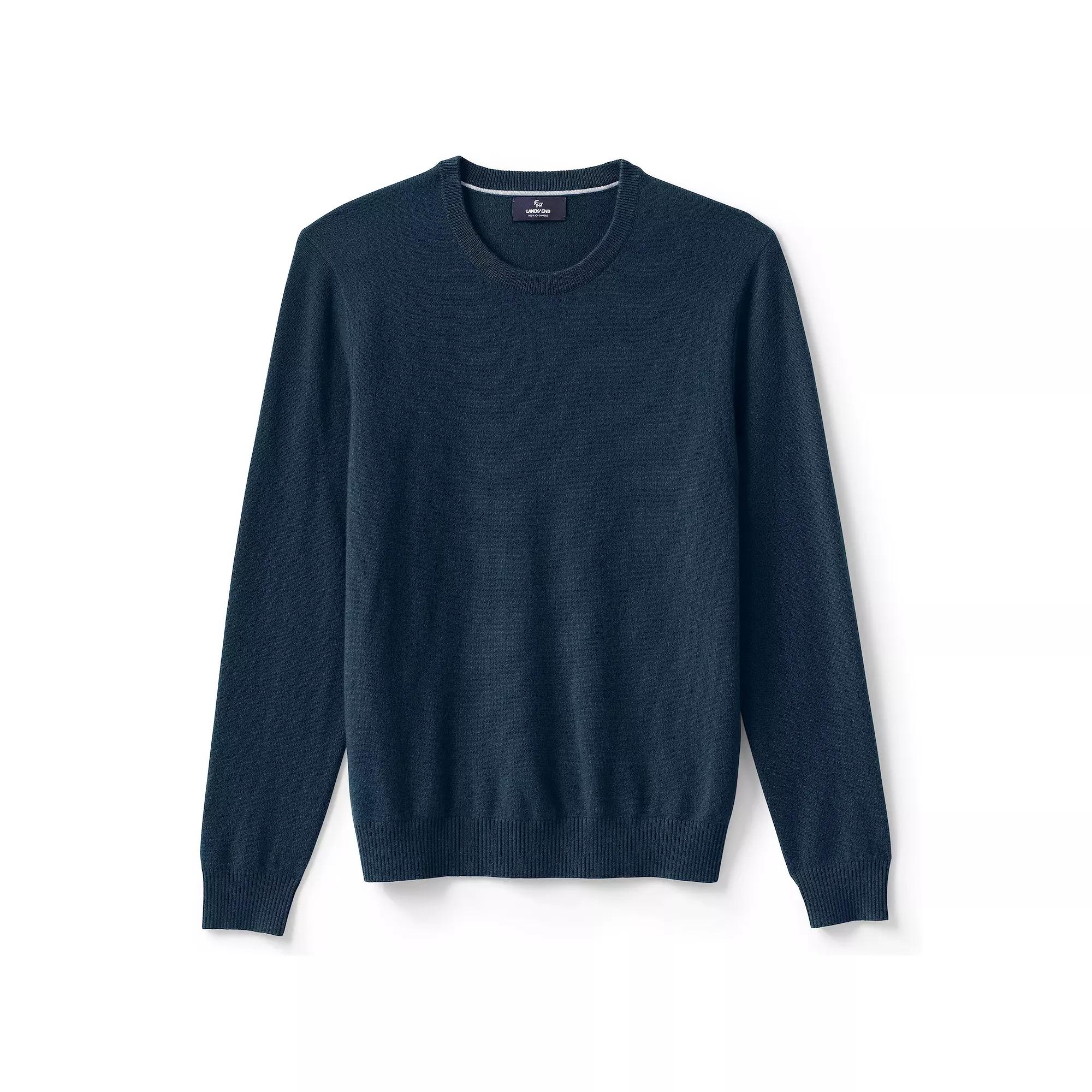 Big & Tall Lands' End Fine Gauge Cashmere Crewneck Sweater, Men's,  Product Image