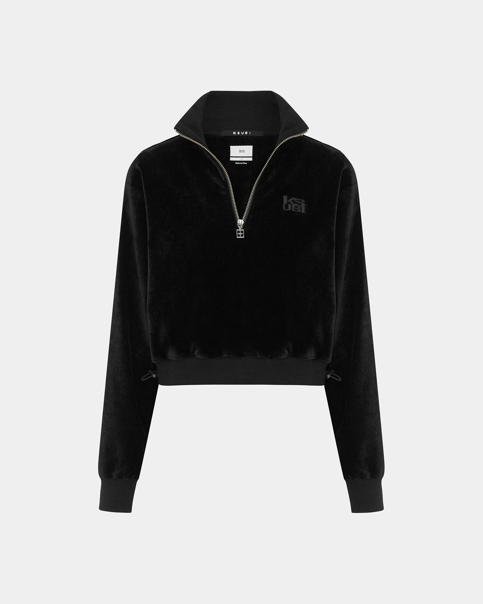 RICHIE HALF ZIP CROP BLACK Female Product Image