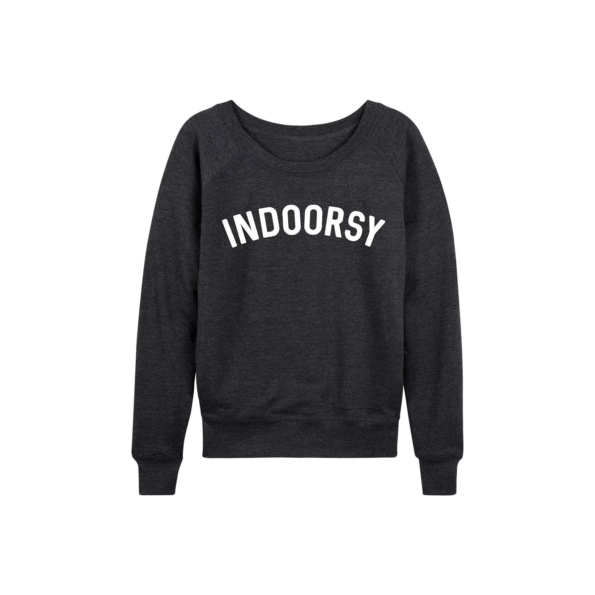 Women's Indoorsy French Terry Long Sleeve Tee, Girl's,  Product Image