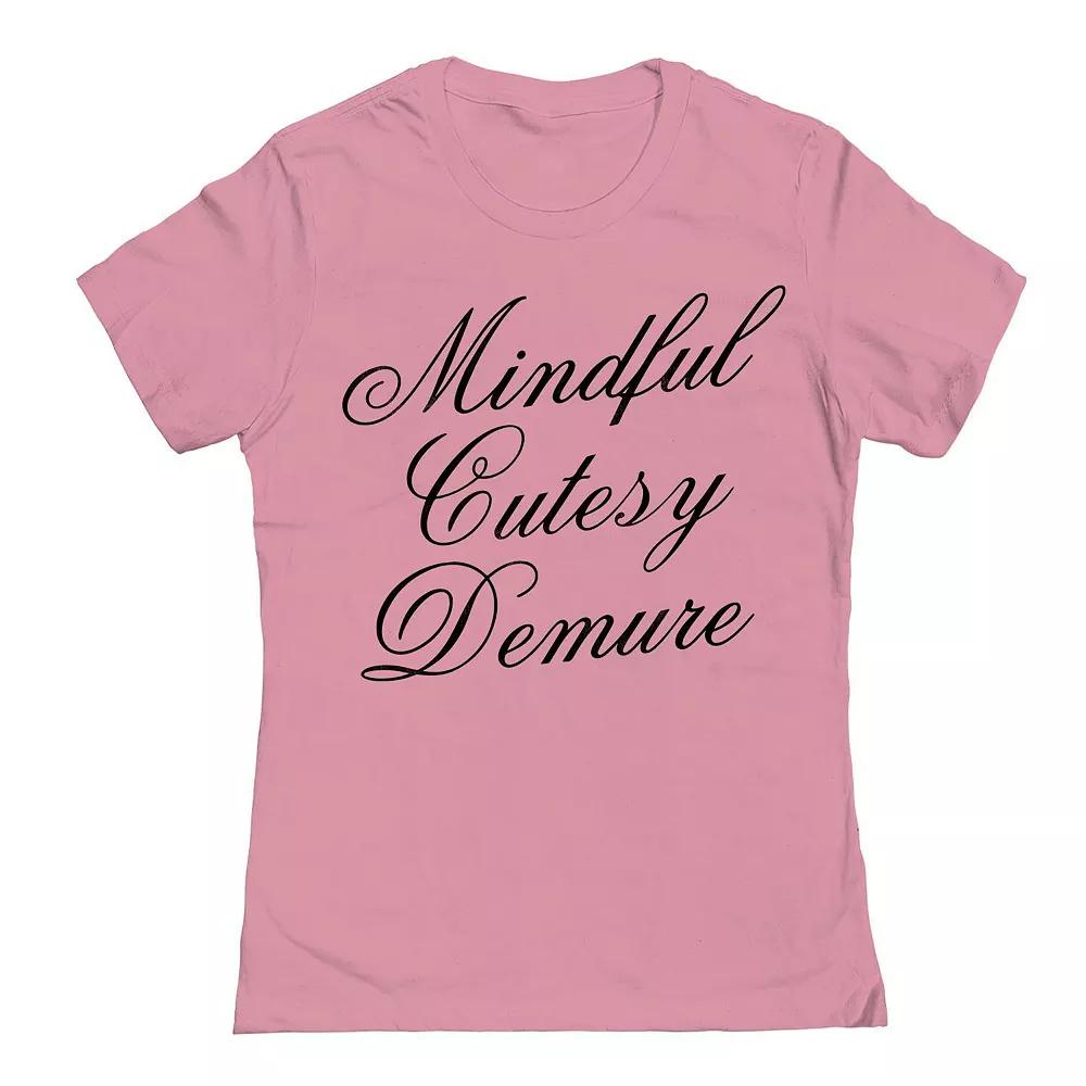 Junior's Grayson Threads The Label Mindful Cutesy Demure Graphic Tee, Girl's,  Product Image