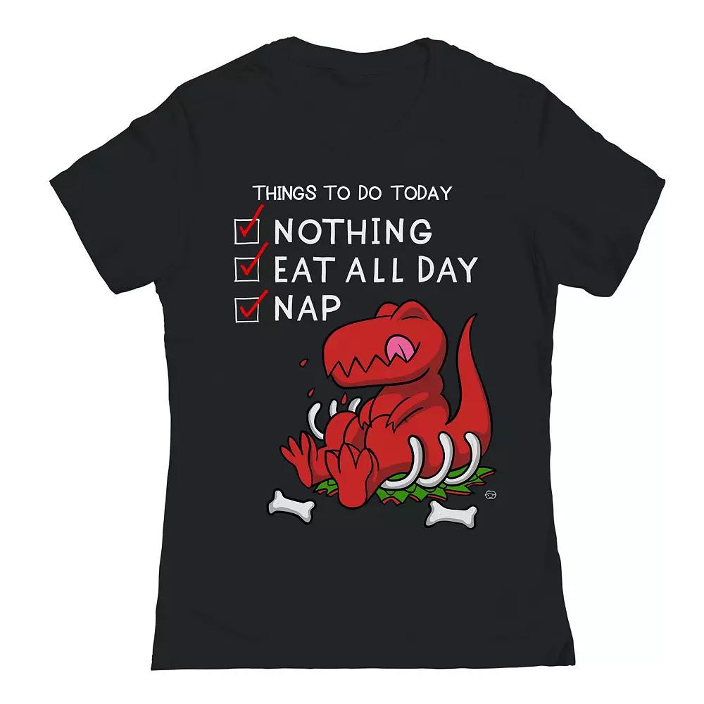 Junior's Do Nothing Graphic Tee, Girl's, Size: XL, Black Product Image