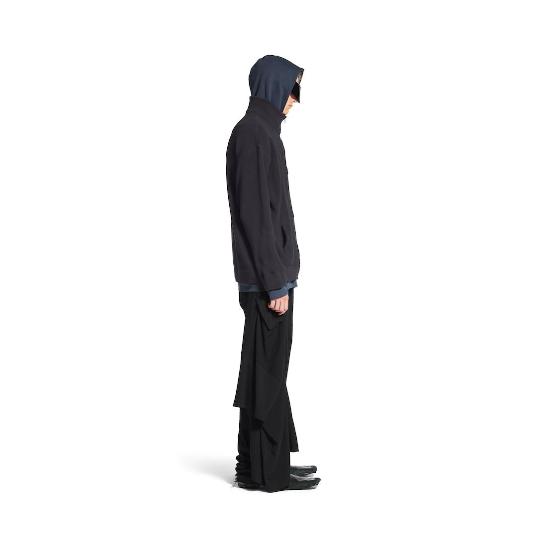 Men's Hybrid Zip-up Cardigan in Black Product Image