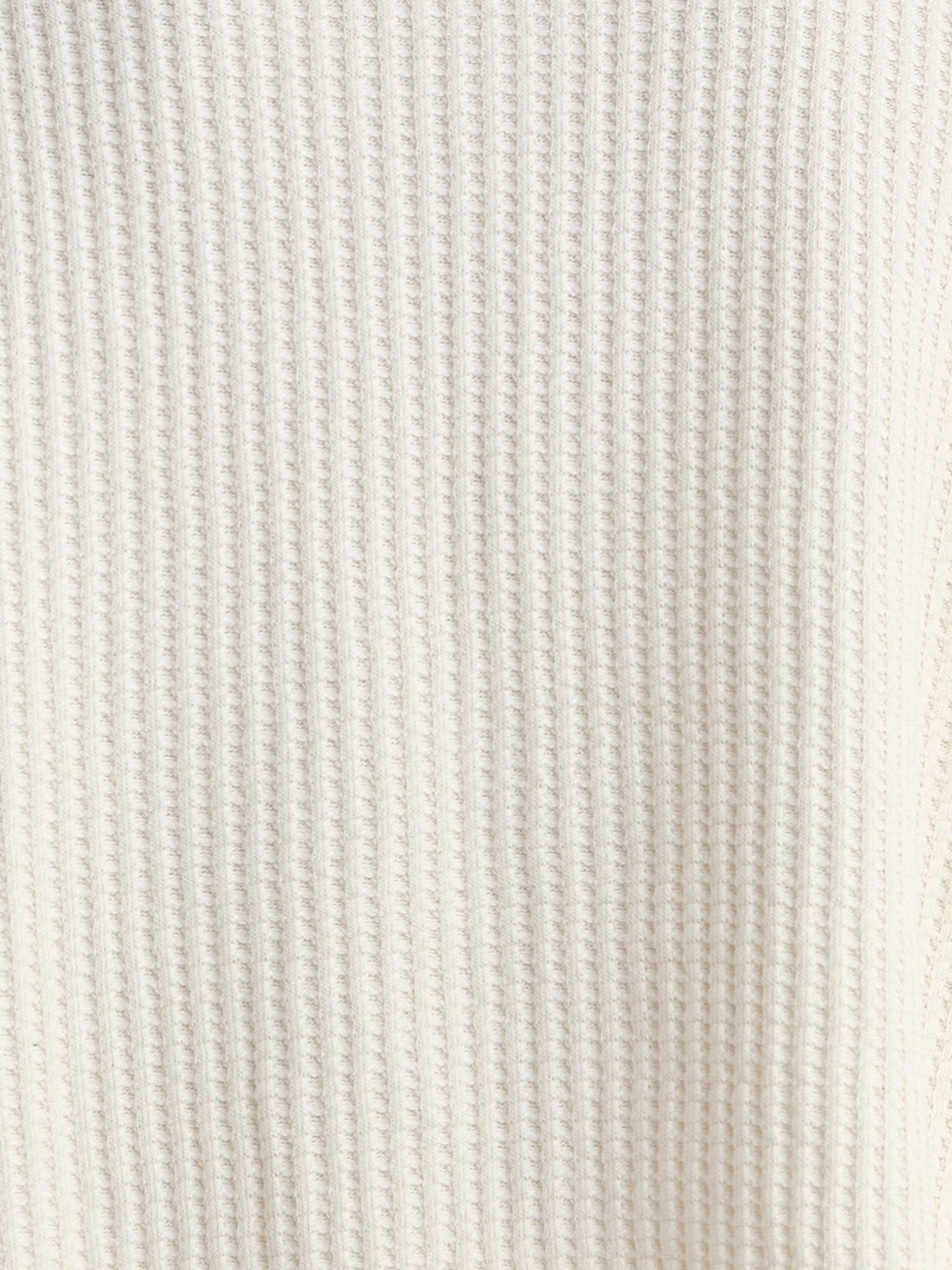 Organic Waffle Cropped Henley Female Product Image