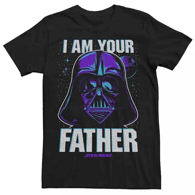 Men's Star Wars Vader I Am Your Father Purple Neon Tee,  Product Image
