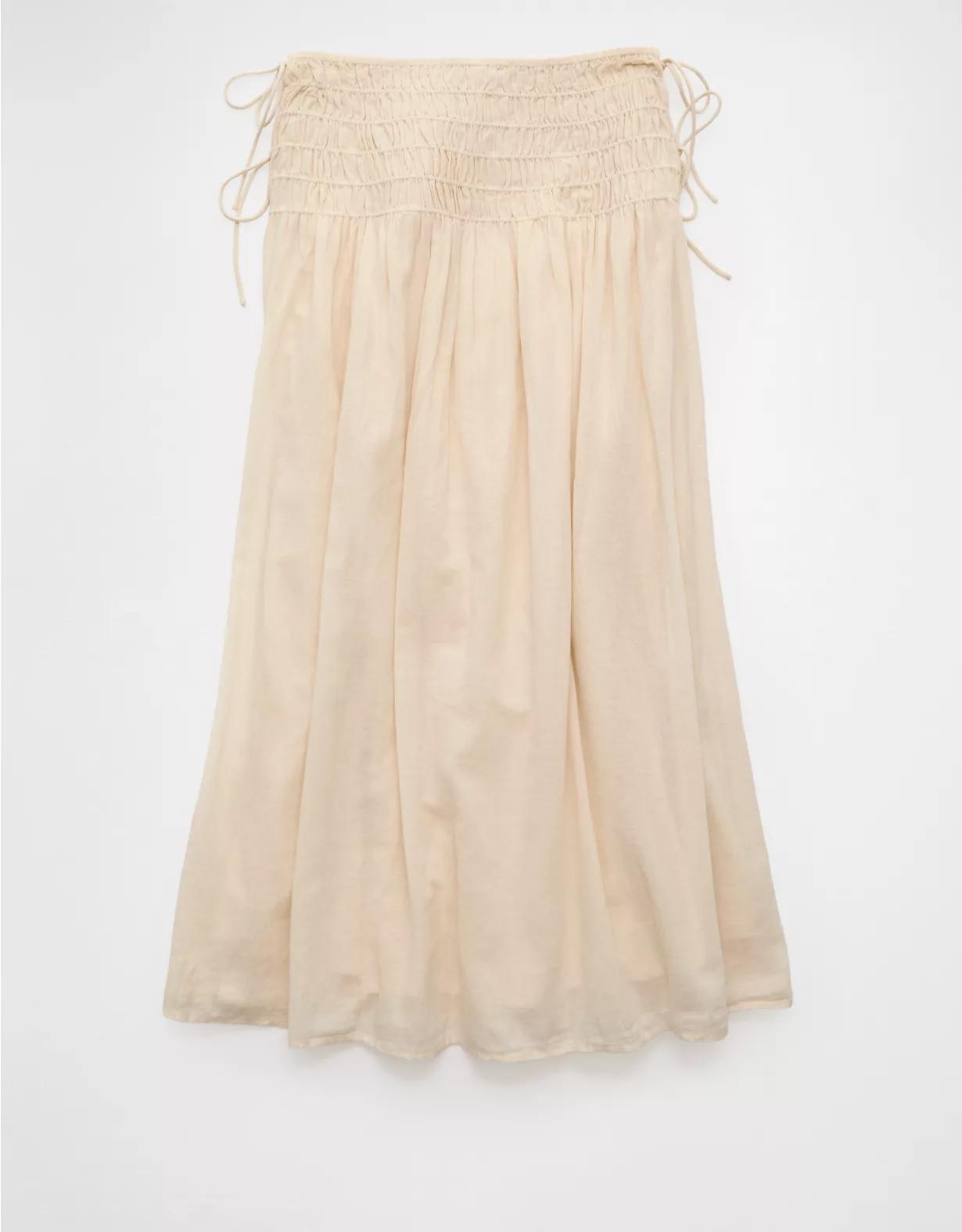 AE High-Waisted Tie Side Maxi Skirt Product Image