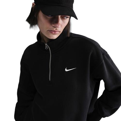 Womens Nike Sportswear Phoenix Fleece Oversized 1/4-Zip Long Sweatshirt | HJ0931-010 Product Image