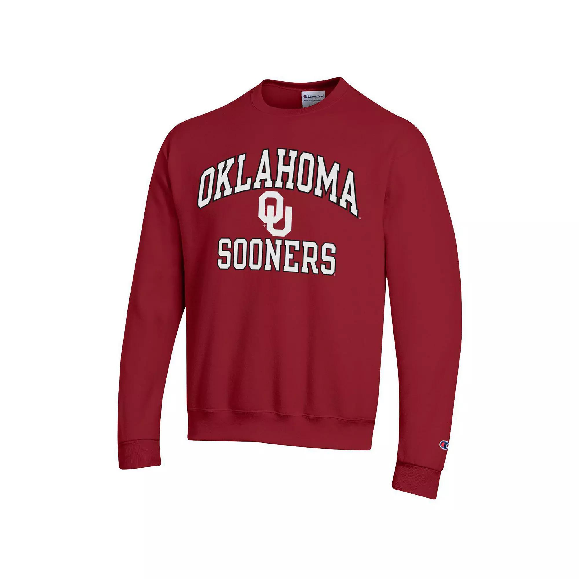 Men's Champion Crimson Oklahoma Sooners High Motor Pullover Sweatshirt, Size: Small, Red Product Image