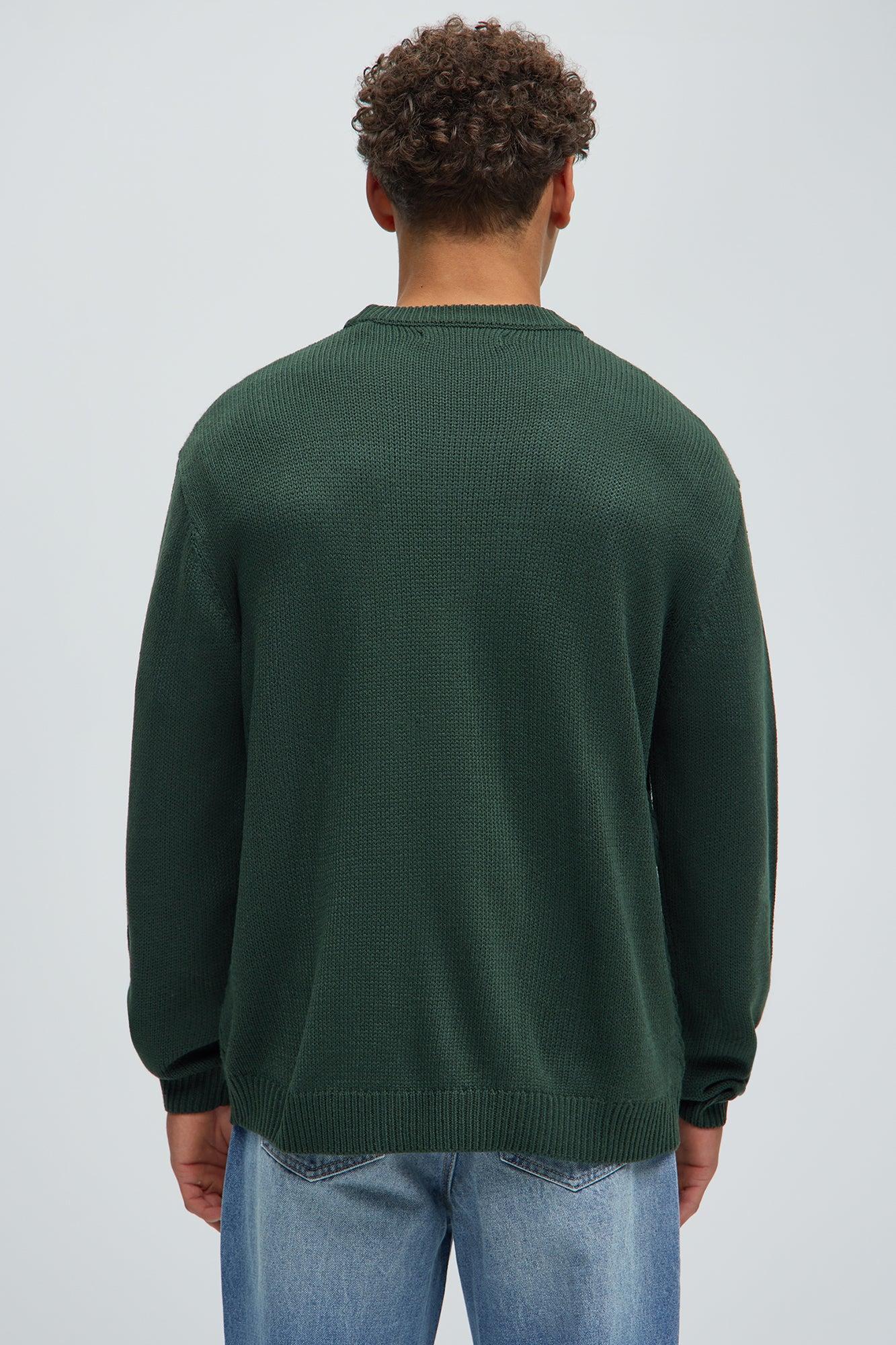 All Night Long Crewneck Sweater - Green Product Image