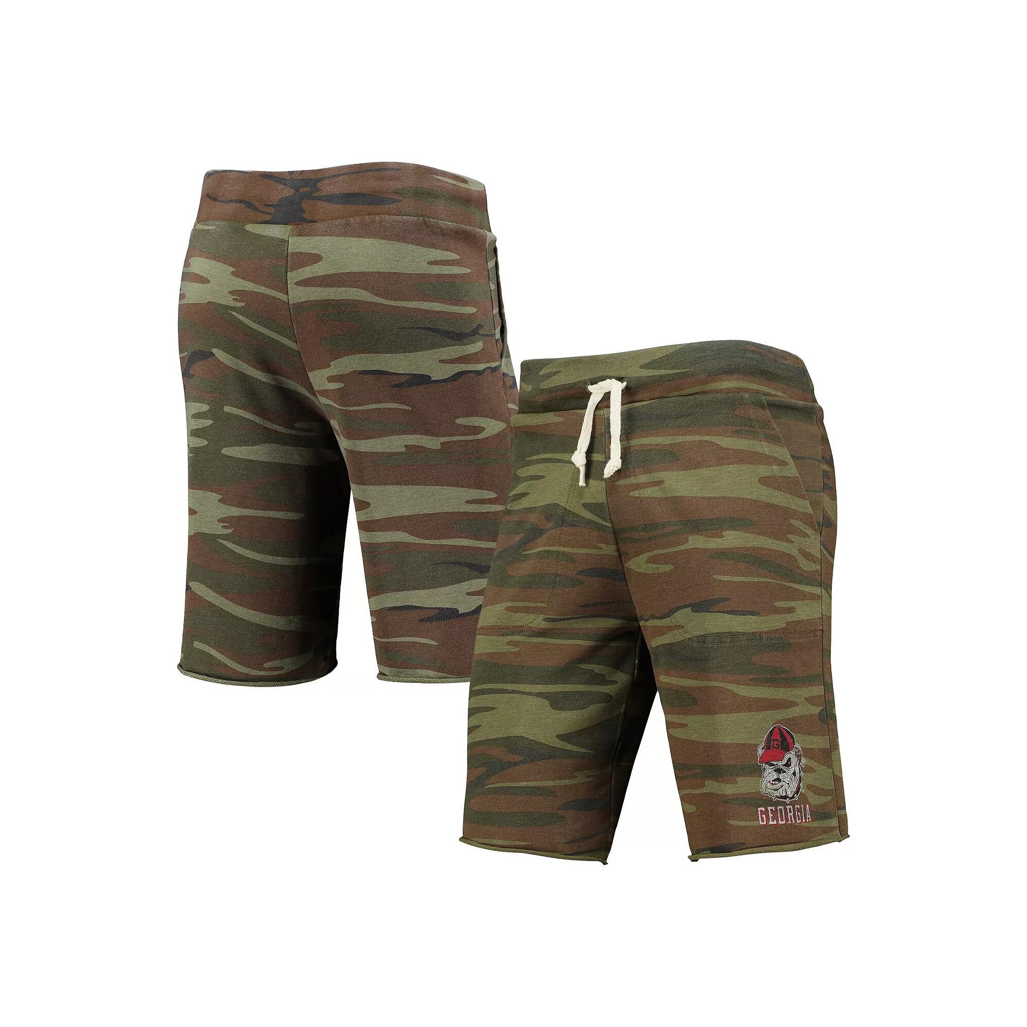 Men's Camo Alternative Apparel Georgia Bulldogs Victory Lounge Shorts, Size: Medium, Green Product Image