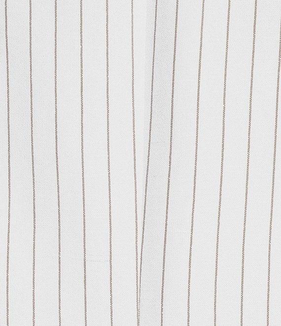 Calvin Klein Pinstripe Linen Blend One-Button Blazer Product Image