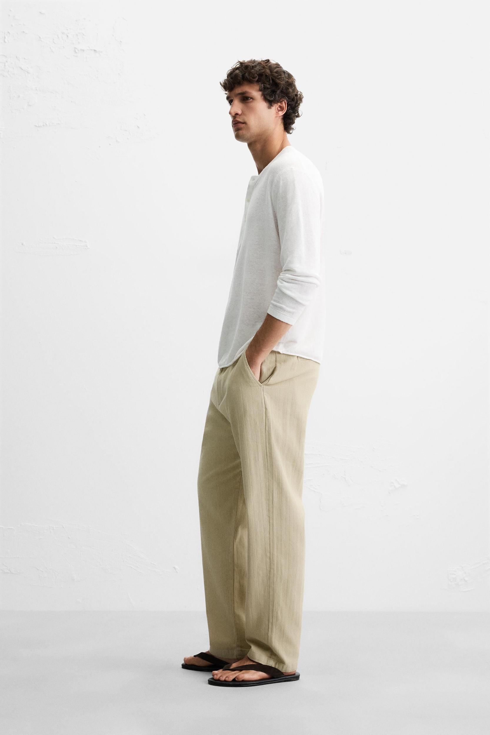 TEXTURED CHINO PANTS Product Image