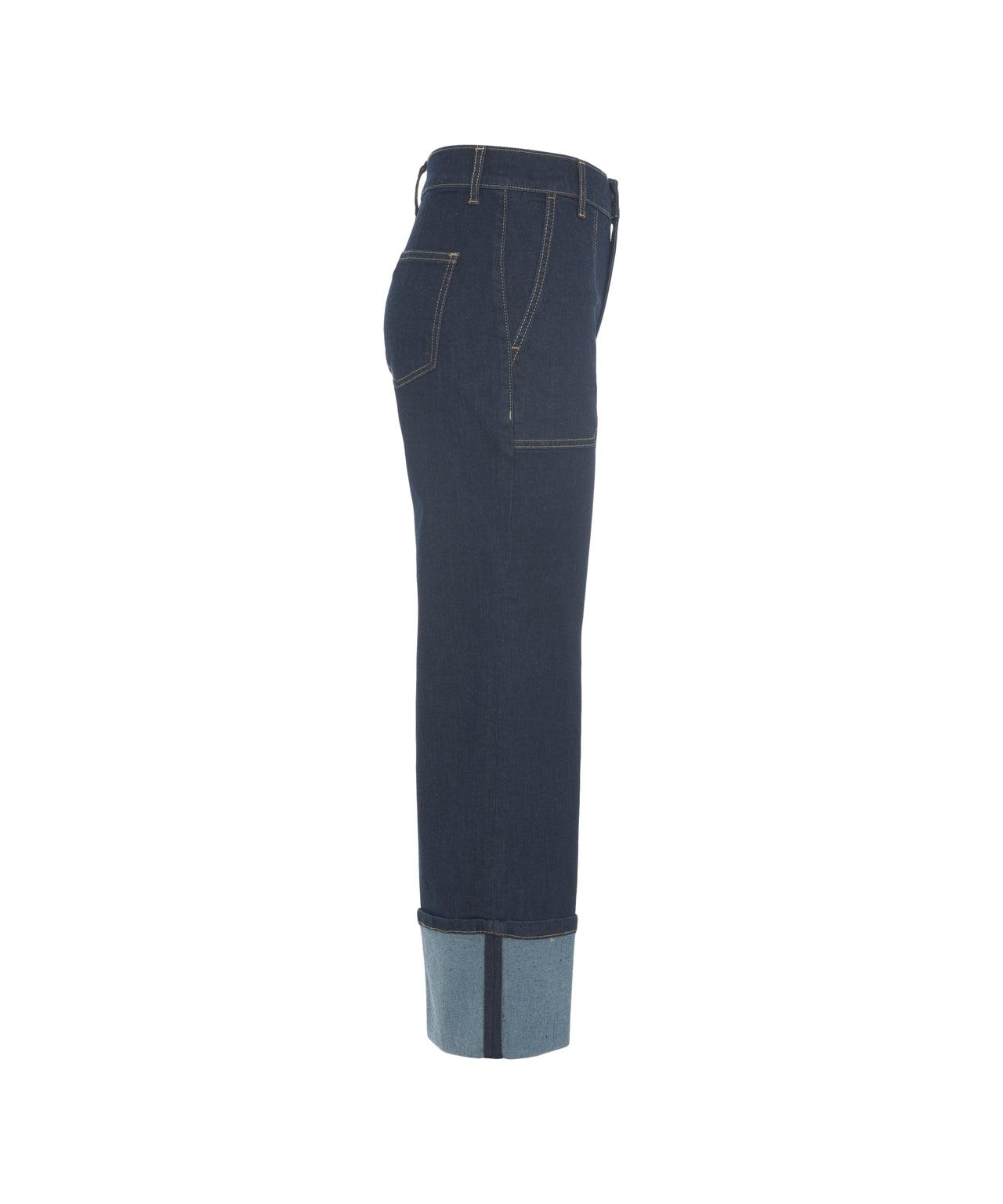 Straight Leg Jeans with cuffs Product Image