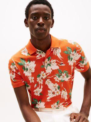 Regular Fit Tropical Floral Print Polo Product Image