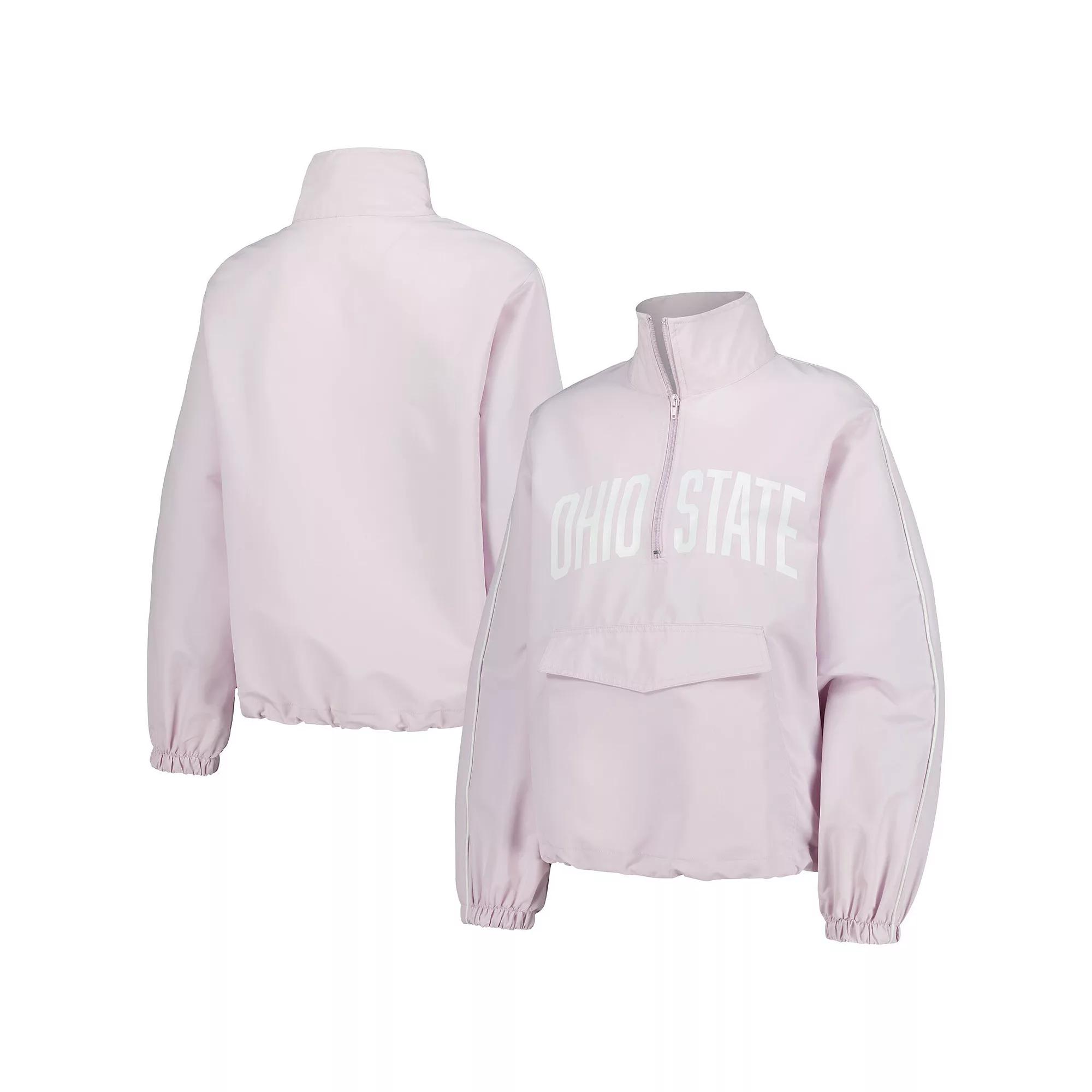 Women's Lusso Lavender Ohio State Buckeyes Parker Quarter-Zip Rain Tech Jacket, Size: XL, Team Product Image