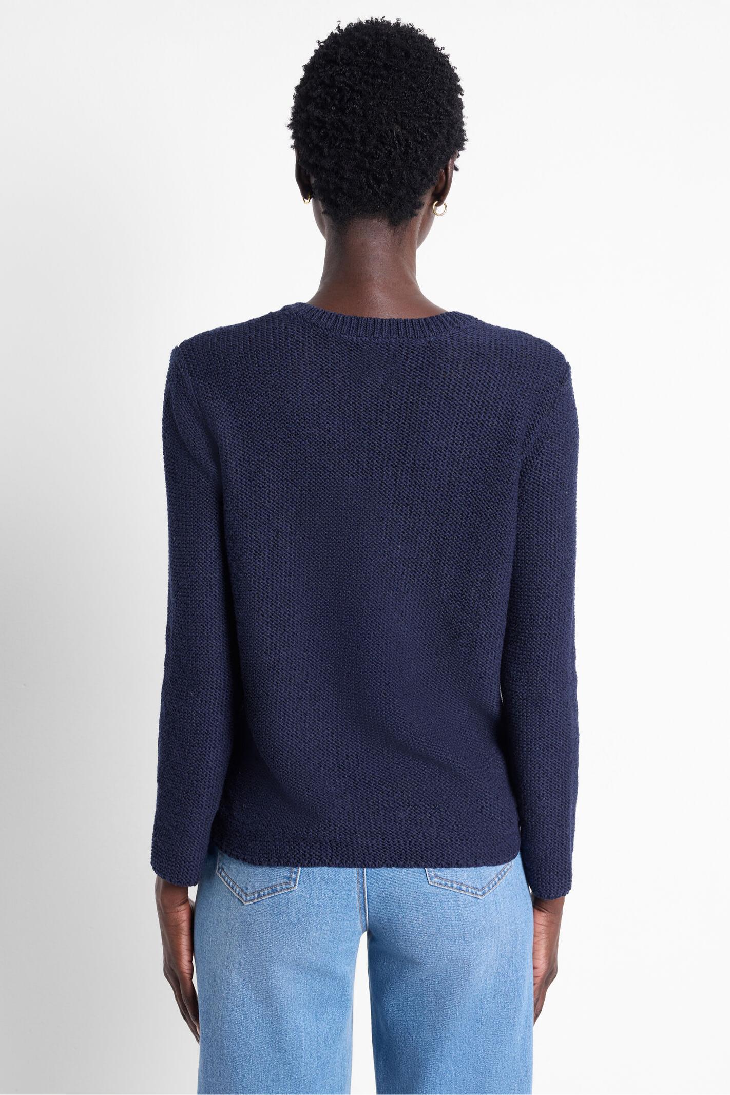 Crimpy Cord Sweater - Dark Indigo Product Image