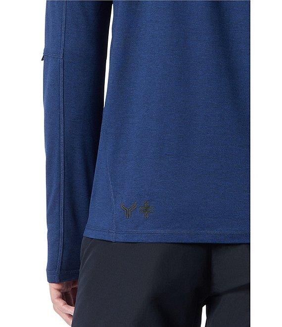 Cross Eyed Moose Celestial Partial-Zip Long Sleeve Performance Biker T-Shirt Product Image