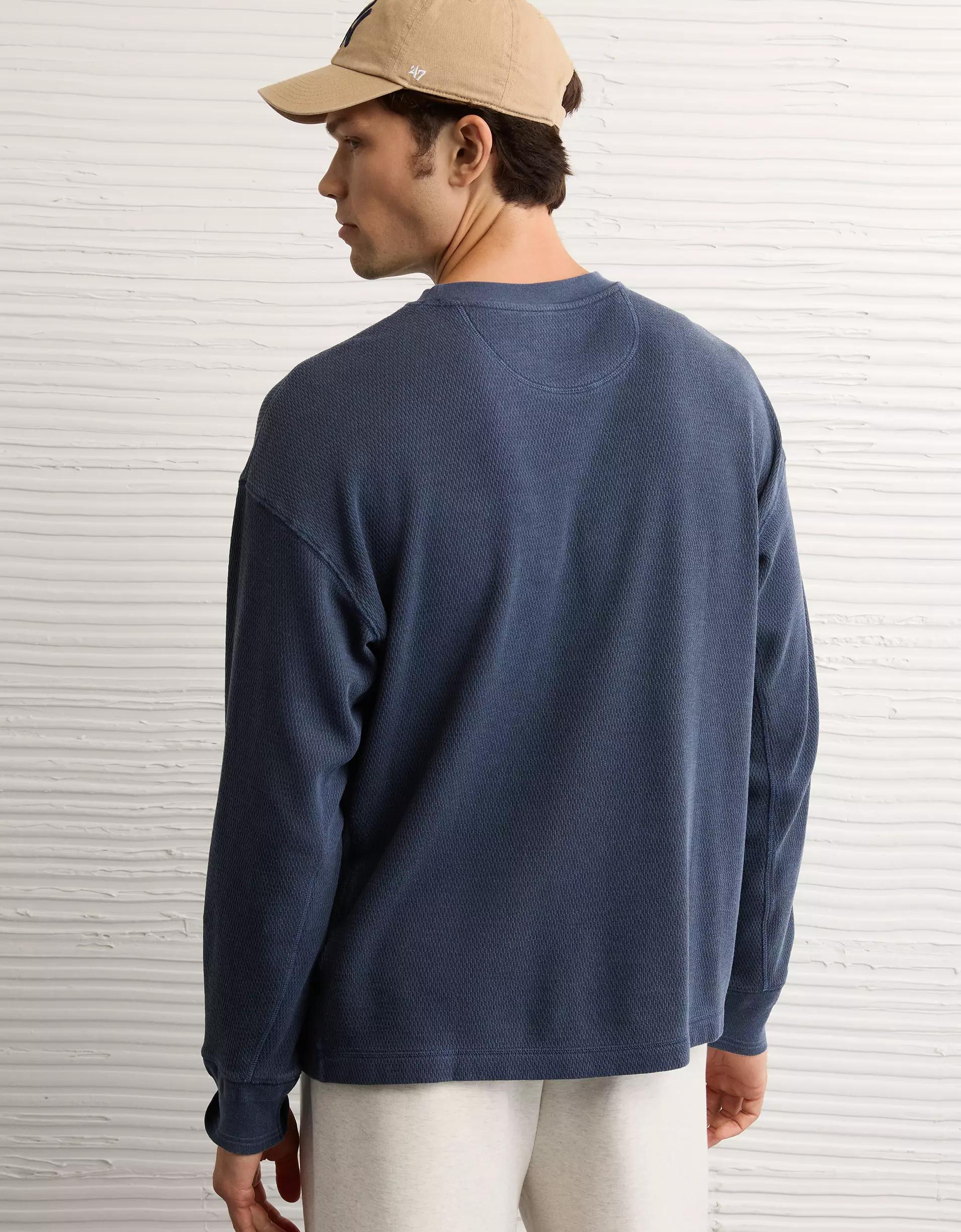 AE Boxy Washed Thermal Shirt Product Image
