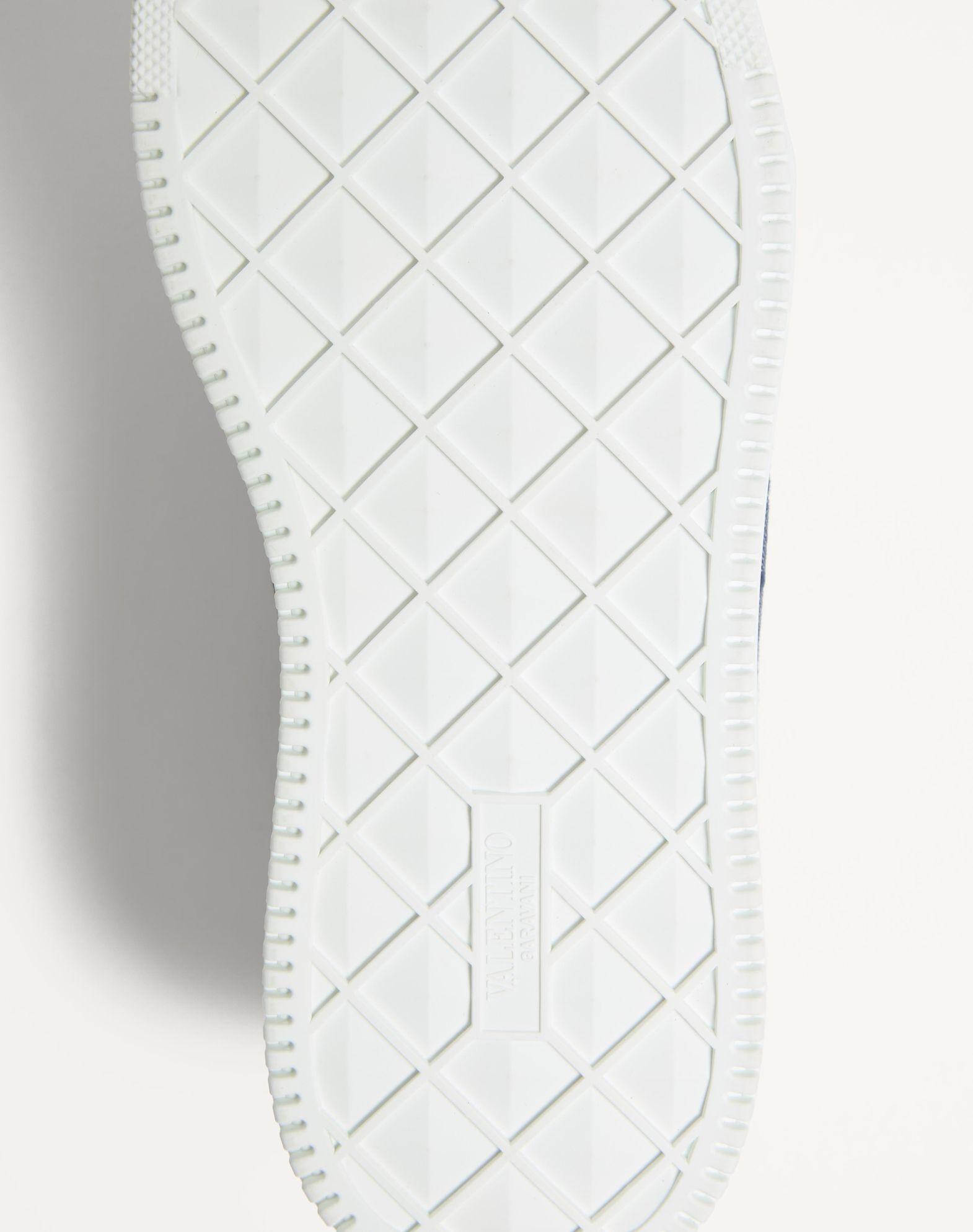 One Stud Xl Low-Top Sneaker In Denim-Effect Toile Iconographe Jacquard Fabric Product Image