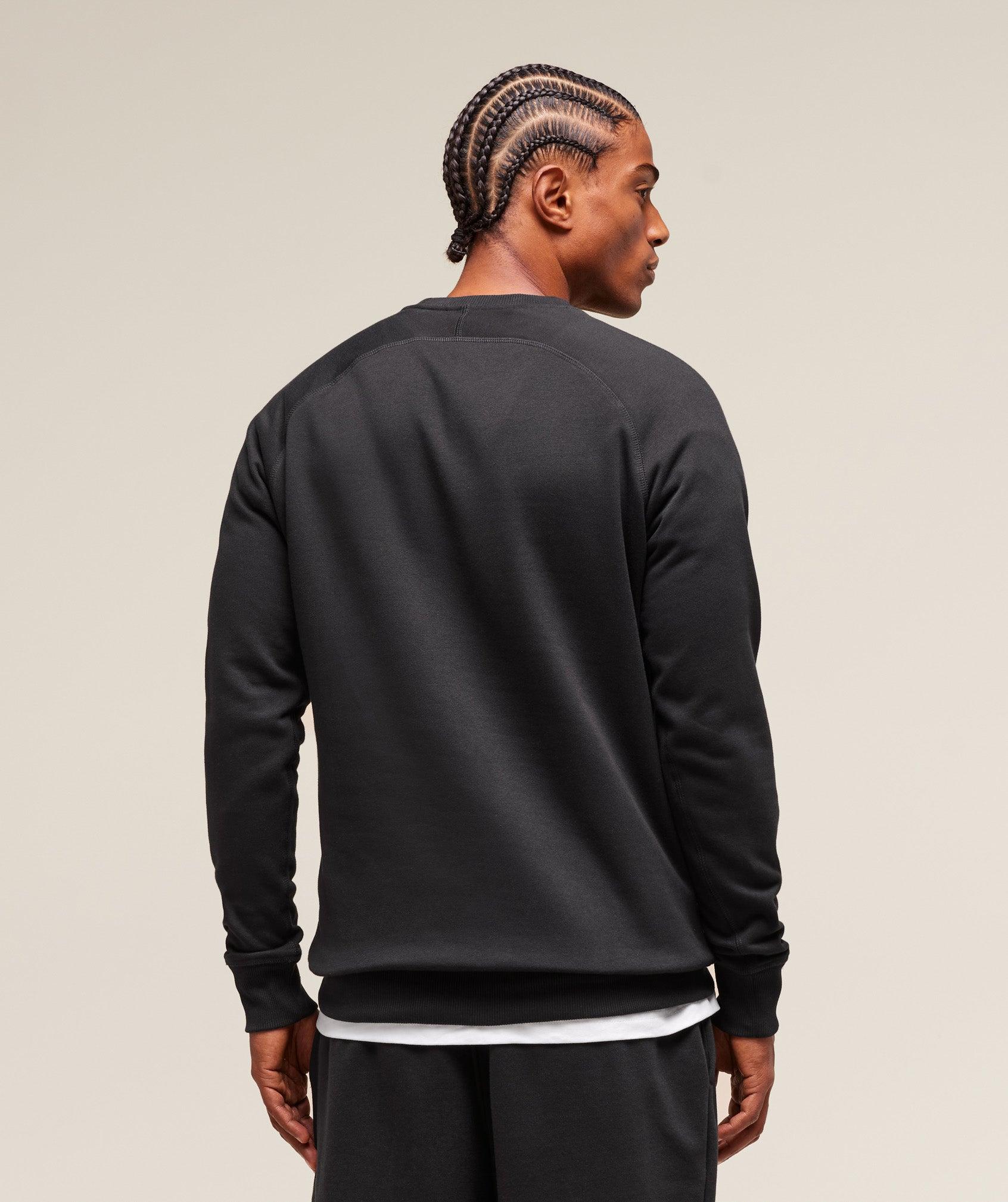 Gymshark Crest Sweatshirt - Black Male Product Image